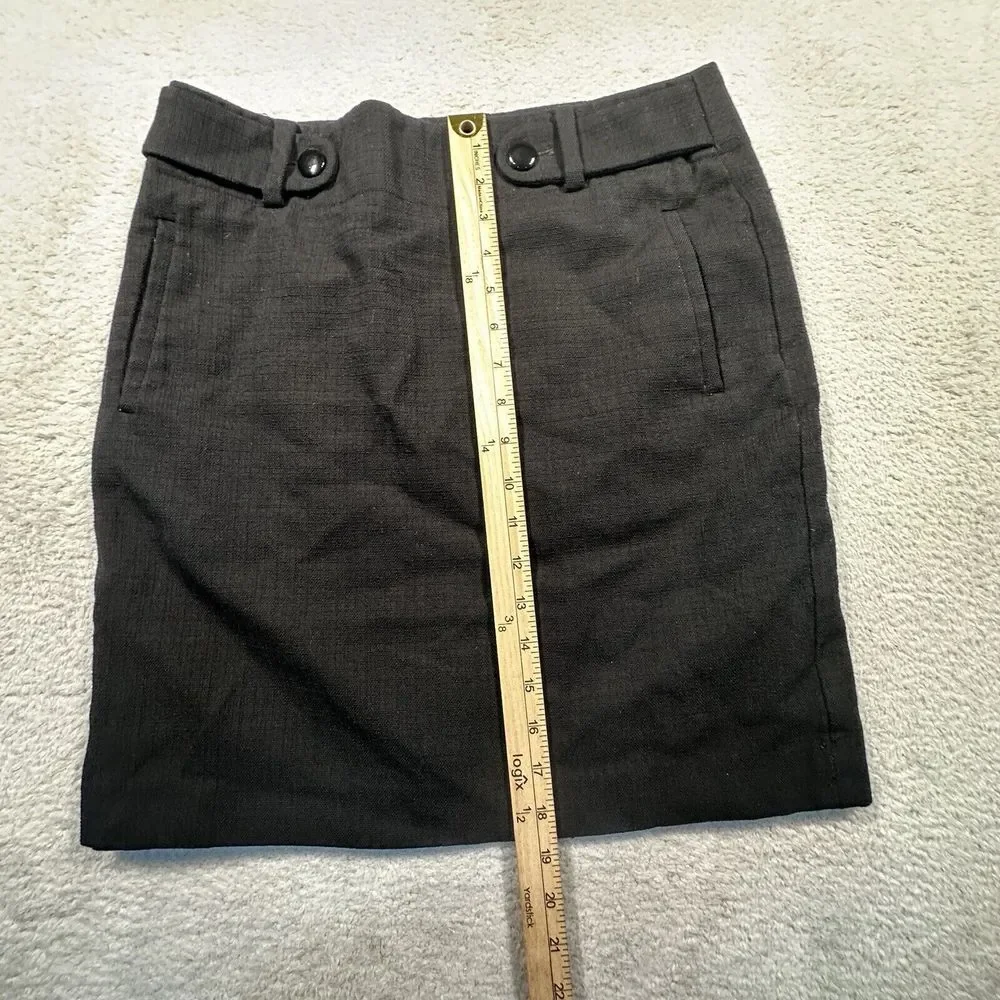 Y2K Banana Republic 100% Wool Pencil Skirt Women's Size 6 Black See‎ Desc.